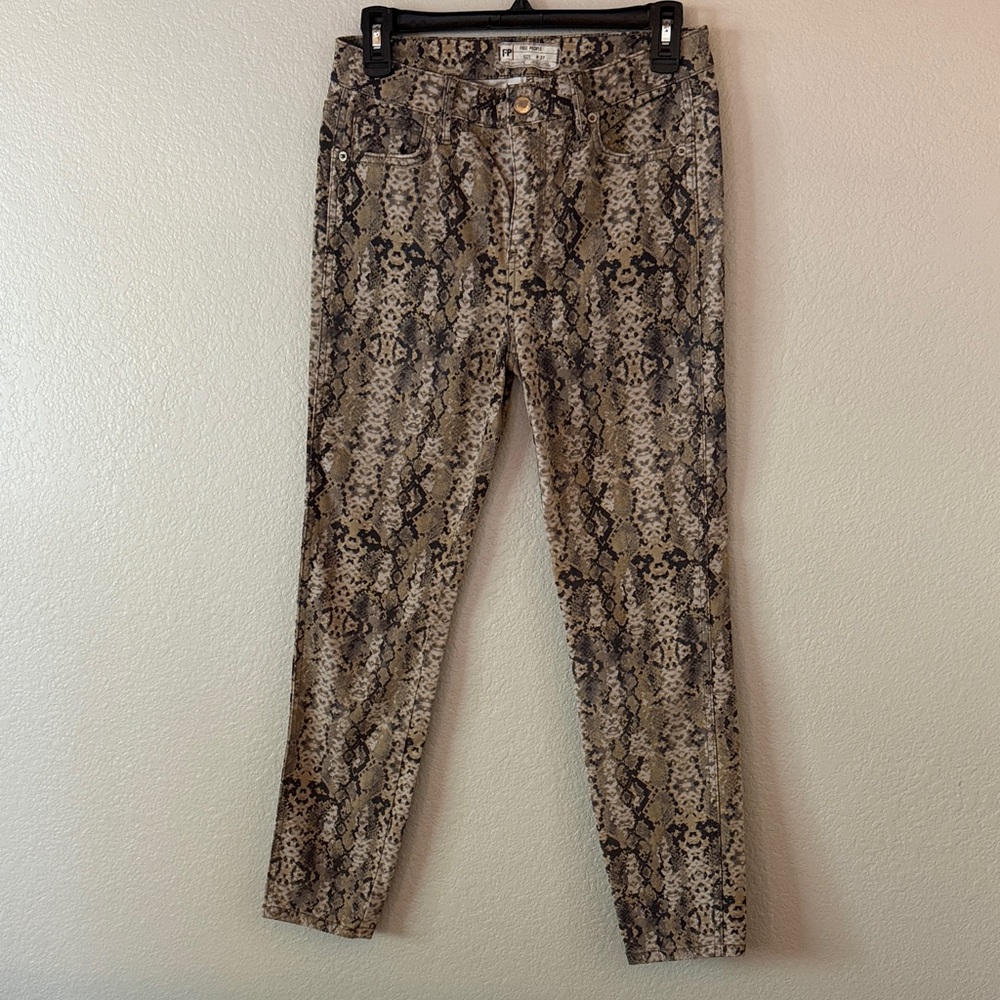 Free People Snake Print Soft Pants Size 27